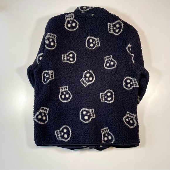 Old Navy Kids Sherpa Fleece Zip Up Skull Jacket - Picture 8 of 8